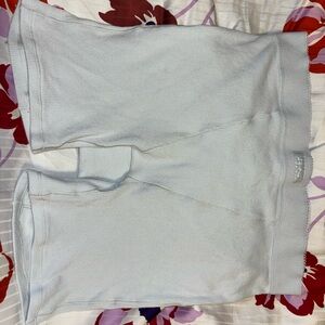 Light Blue Ribbed skims woman’s boxers